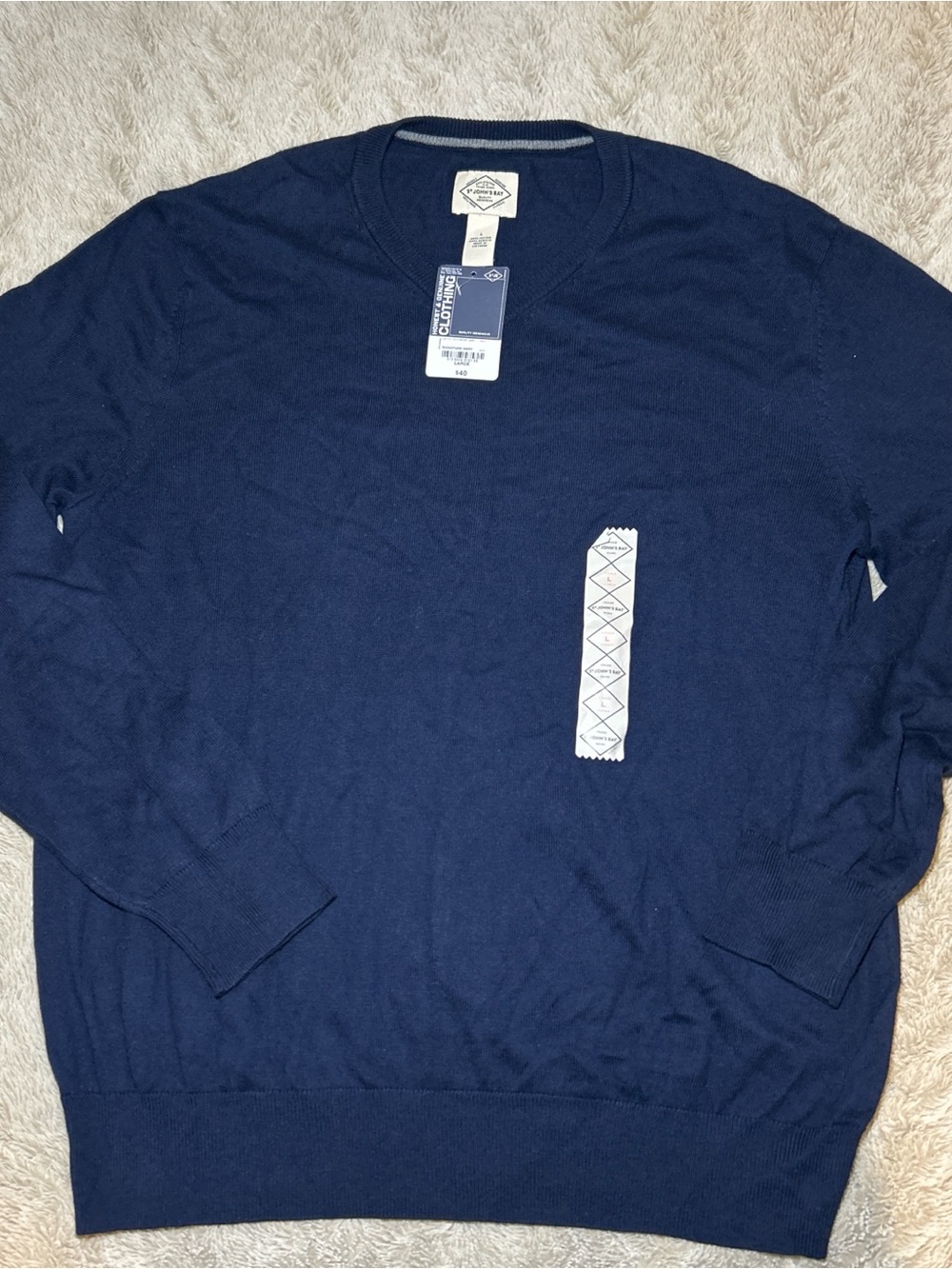 St. John's Bay Men's Navy Crewneck Sweater
